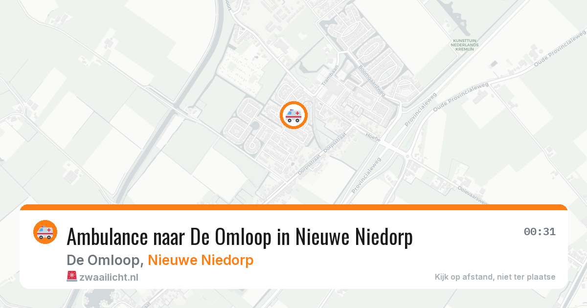 Ambulance naar De Omloop in Nieuwe Niedorp — 11 mei 2026