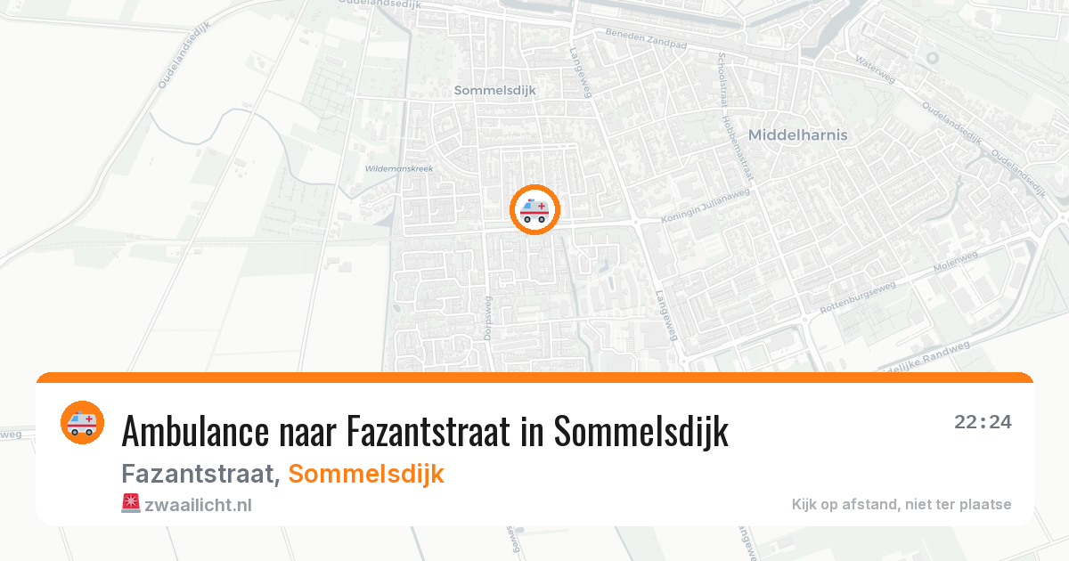 Ambulance naar Fazantstraat in Sommelsdijk — 21 apr 2026