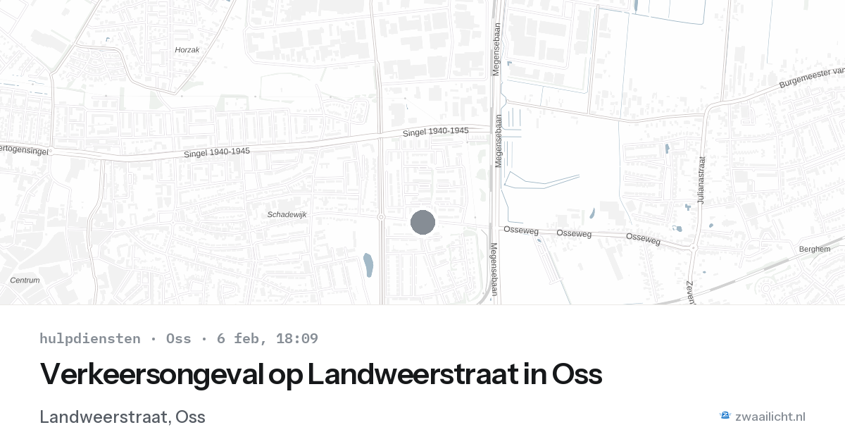 Verkeersongeval op Landweerstraat in Oss — 6 feb 2026