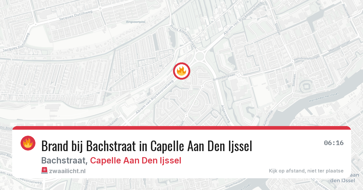 Brand bij Bachstraat in Capelle Aan Den Ijssel — 9 jun 2026