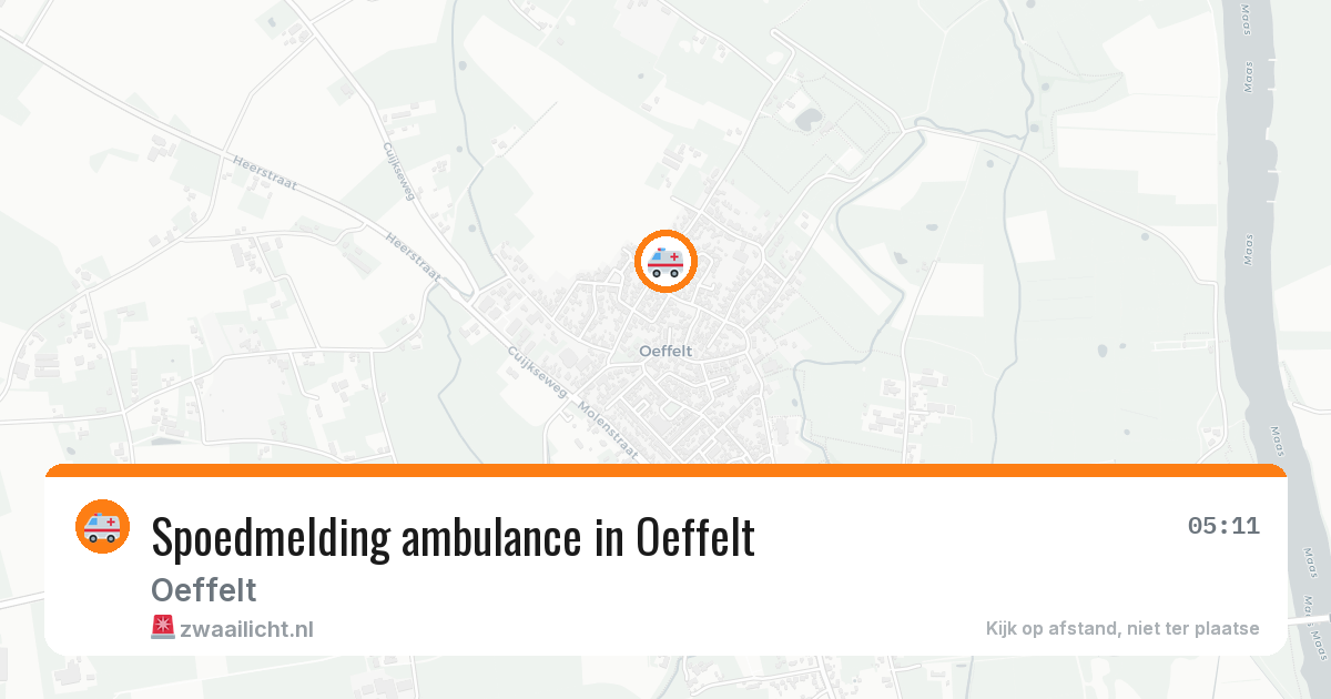 Spoedmelding ambulance in Oeffelt — 10 feb 2026
