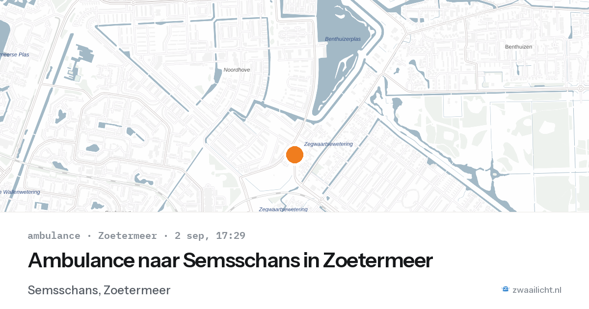 Ambulance naar Semsschans in Zoetermeer — 2 sep 2026