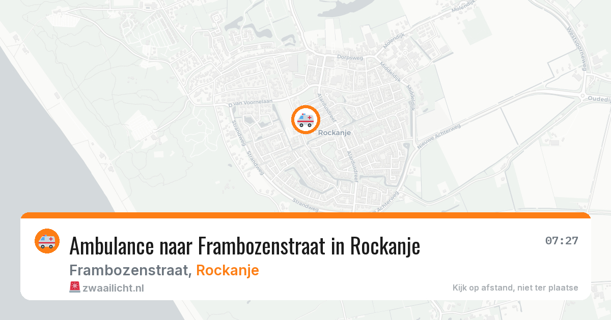 Ambulance naar Frambozenstraat in Rockanje — 5 jul 2026