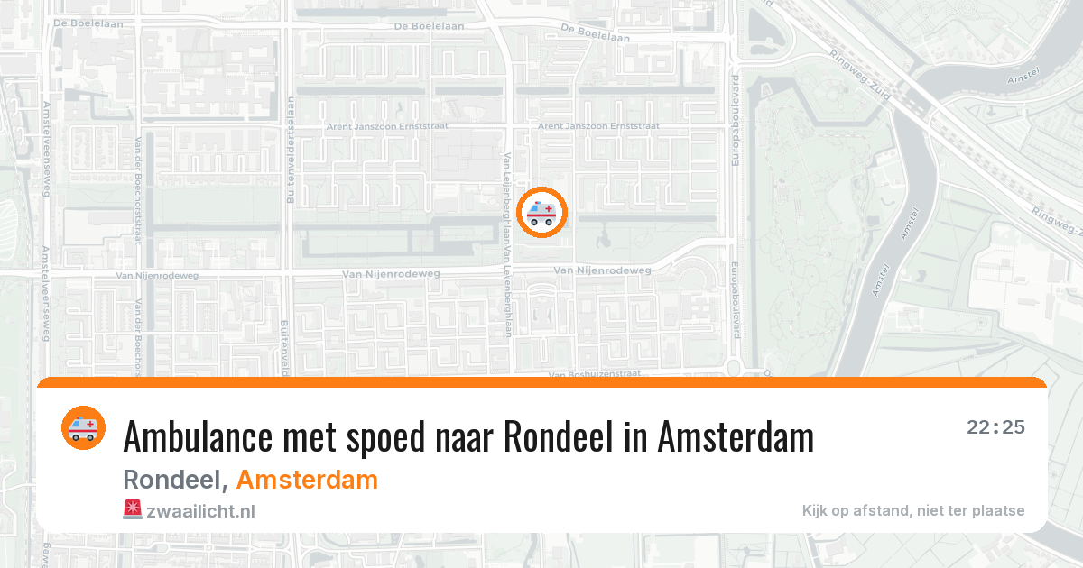 Ambulance met spoed naar Rondeel in Amsterdam — 28 mei 2026