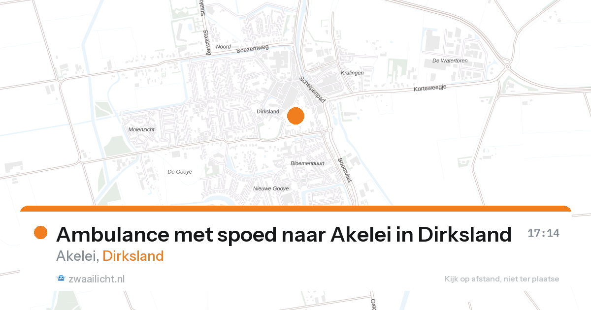 Ambulance met spoed naar Akelei in Dirksland — 13 jun 2026