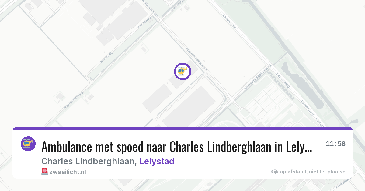 Ambulance met spoed naar Charles Lindberghlaan in Lelystad — 2 mrt 2026