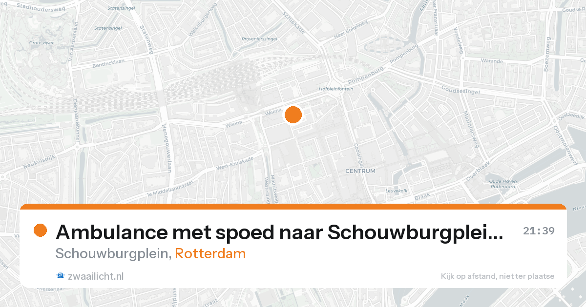 Ambulance met spoed naar Schouwburgplein in Rotterdam — 2 jul 2026