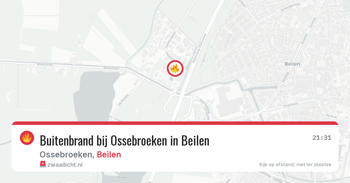 Buitenbrand bij Ossebroeken in Beilen — 3 aug 2026