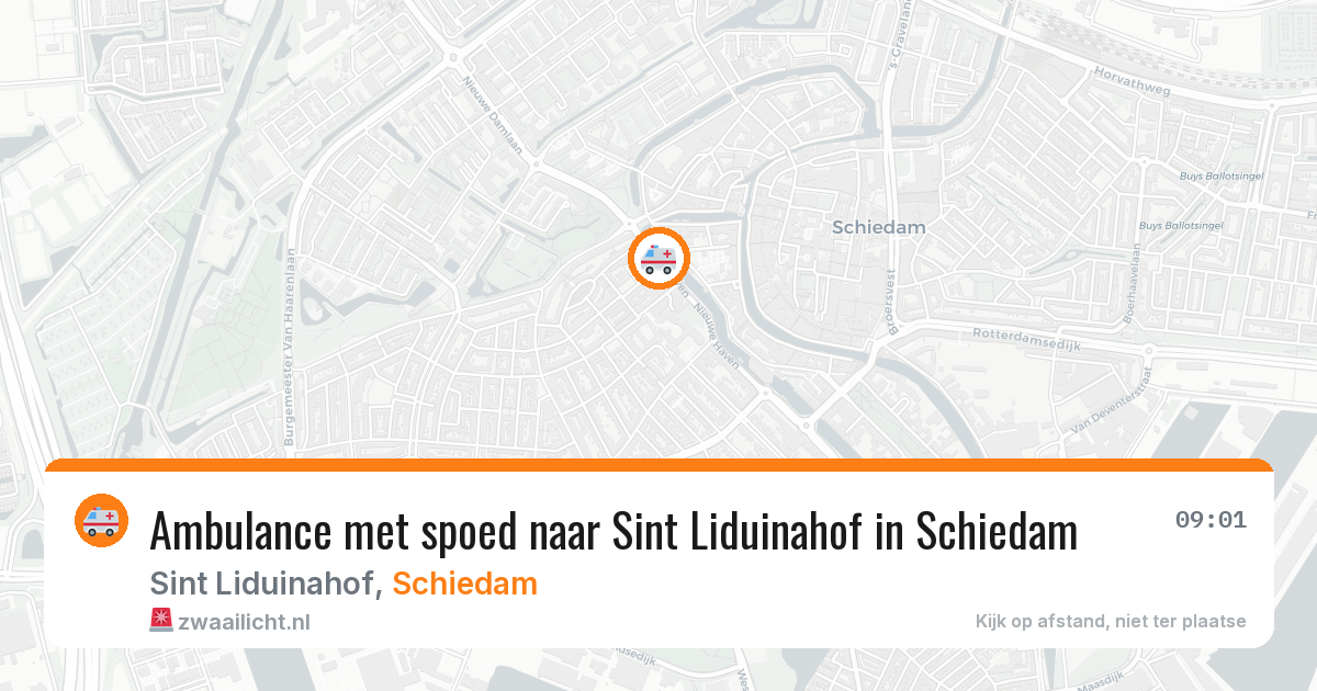 Ambulance met spoed naar Sint Liduinahof in Schiedam — 27 apr 2026
