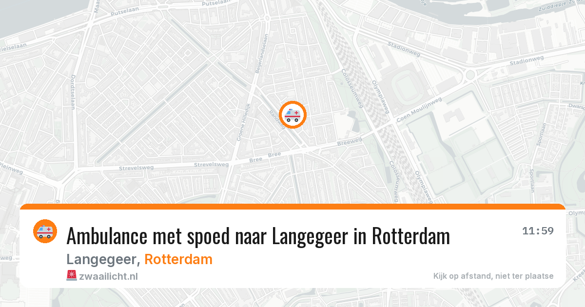 Ambulance met spoed naar Langegeer in Rotterdam — 6 mrt 2026
