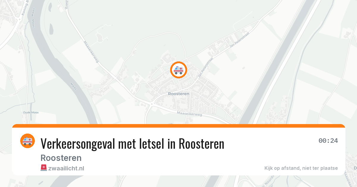 Verkeersongeval met letsel in Roosteren — 18 jan 2026