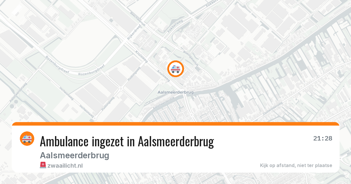 Ambulance ingezet in Aalsmeerderbrug — 14 mei 2026 | 🚨 Zwaailicht.nl