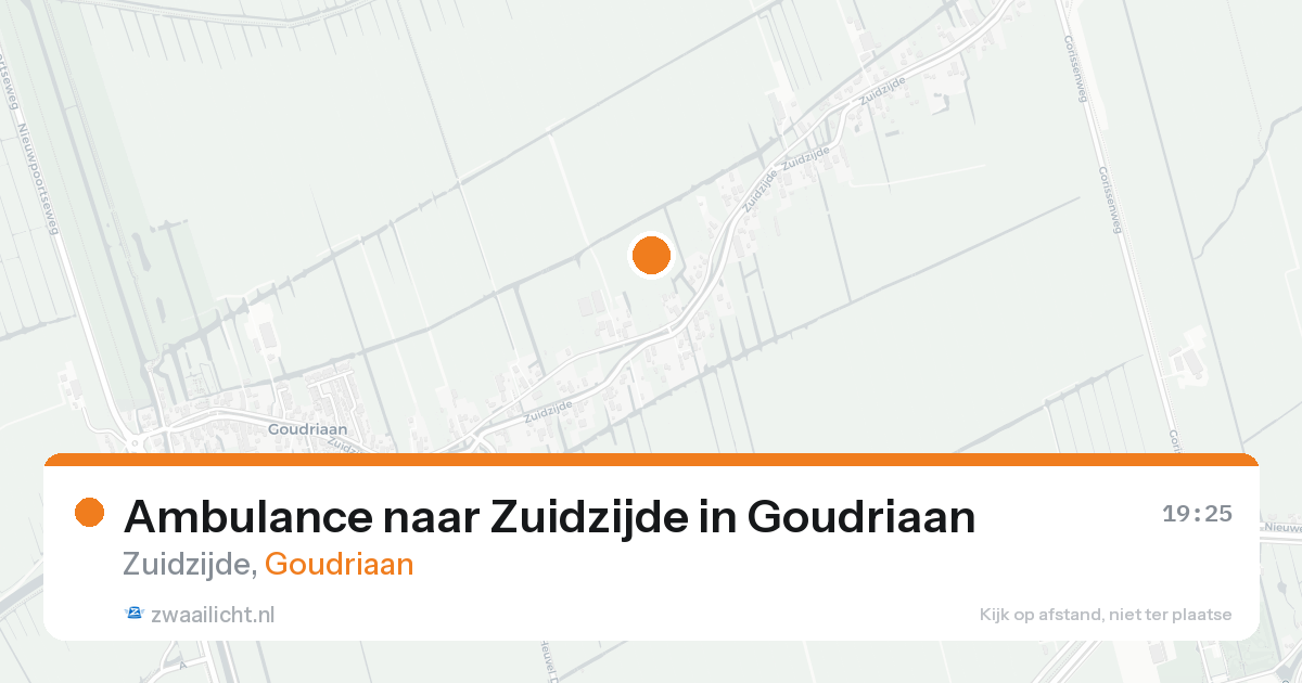 Ambulance naar Zuidzijde in Goudriaan — 18 aug 2026