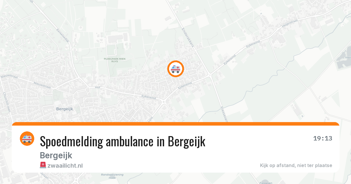 Spoedmelding ambulance in Bergeijk — 16 apr 2026