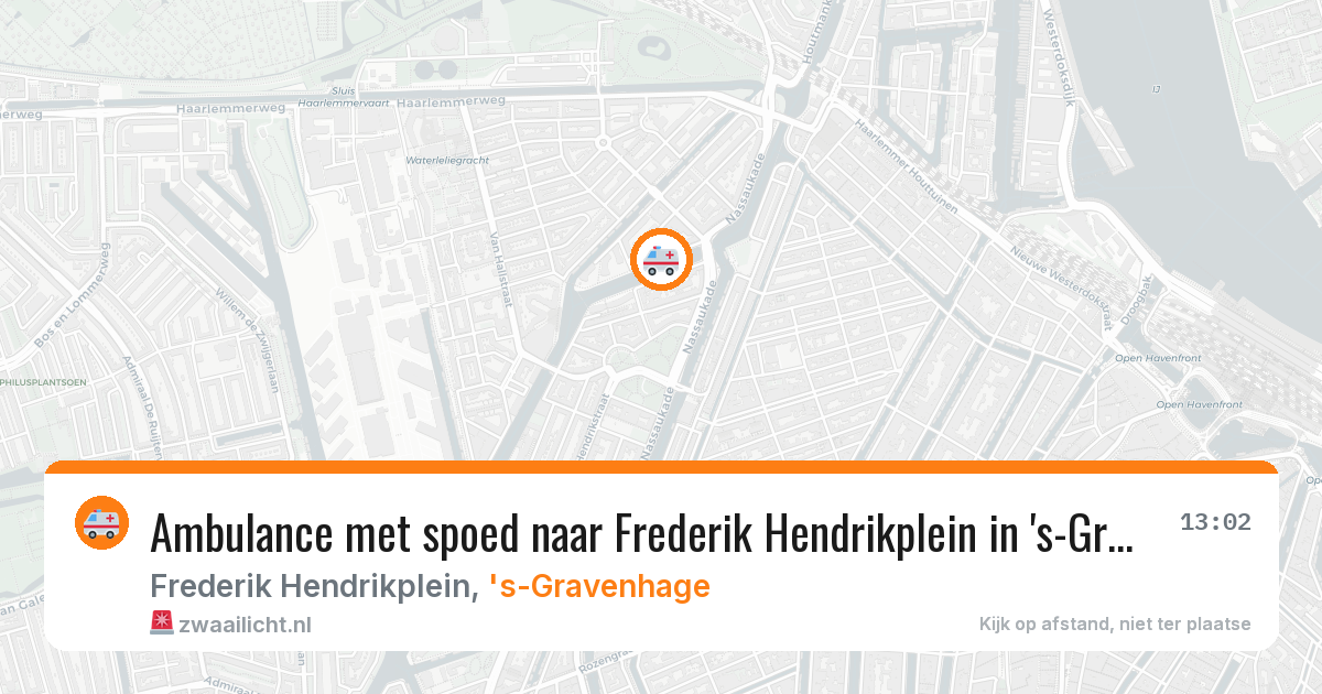 Ambulance met spoed naar Frederik Hendrikplein in 's-Gravenhage — 29 jan 2026