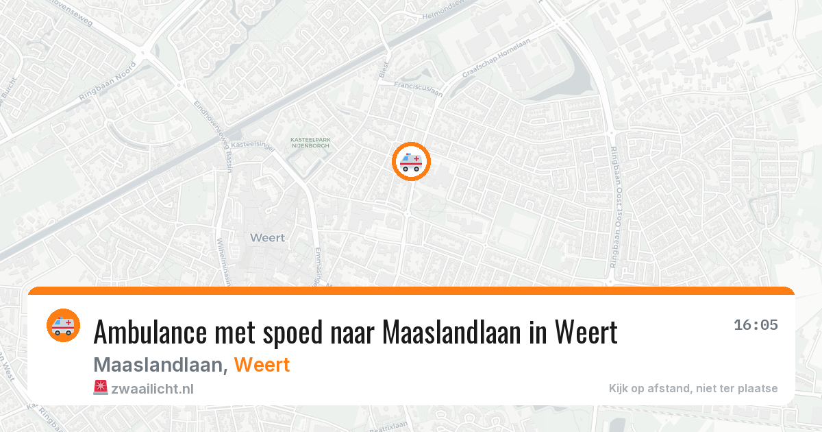 Ambulance met spoed naar Maaslandlaan in Weert — 16 jan 2026