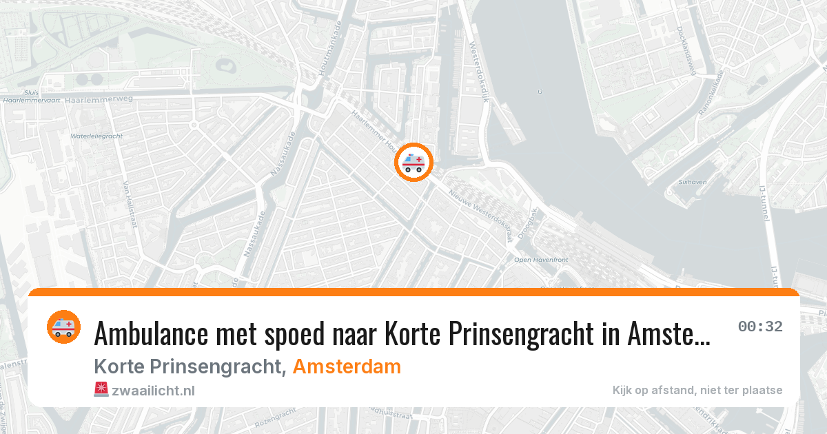 Ambulance met spoed naar Korte Prinsengracht in Amsterdam — 25 mrt 2026