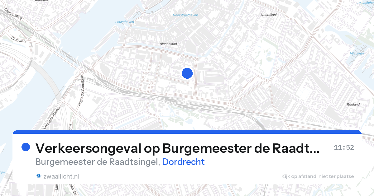 Verkeersongeval op Burgemeester de Raadtsingel in Dordrecht — 27 aug 2026