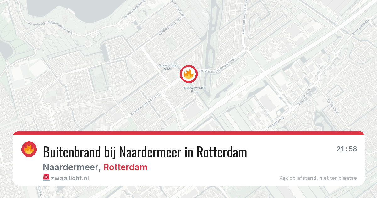 Buitenbrand bij Naardermeer in Rotterdam — 29 jun 2026
