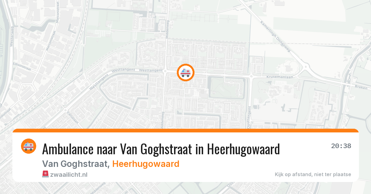 Ambulance naar Van Goghstraat in Heerhugowaard — 10 aug 2026