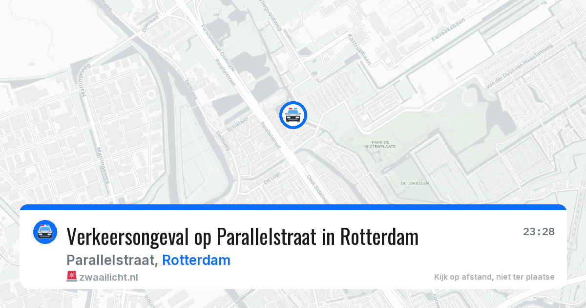 Verkeersongeval op Parallelstraat in Rotterdam — 13 mrt 2026