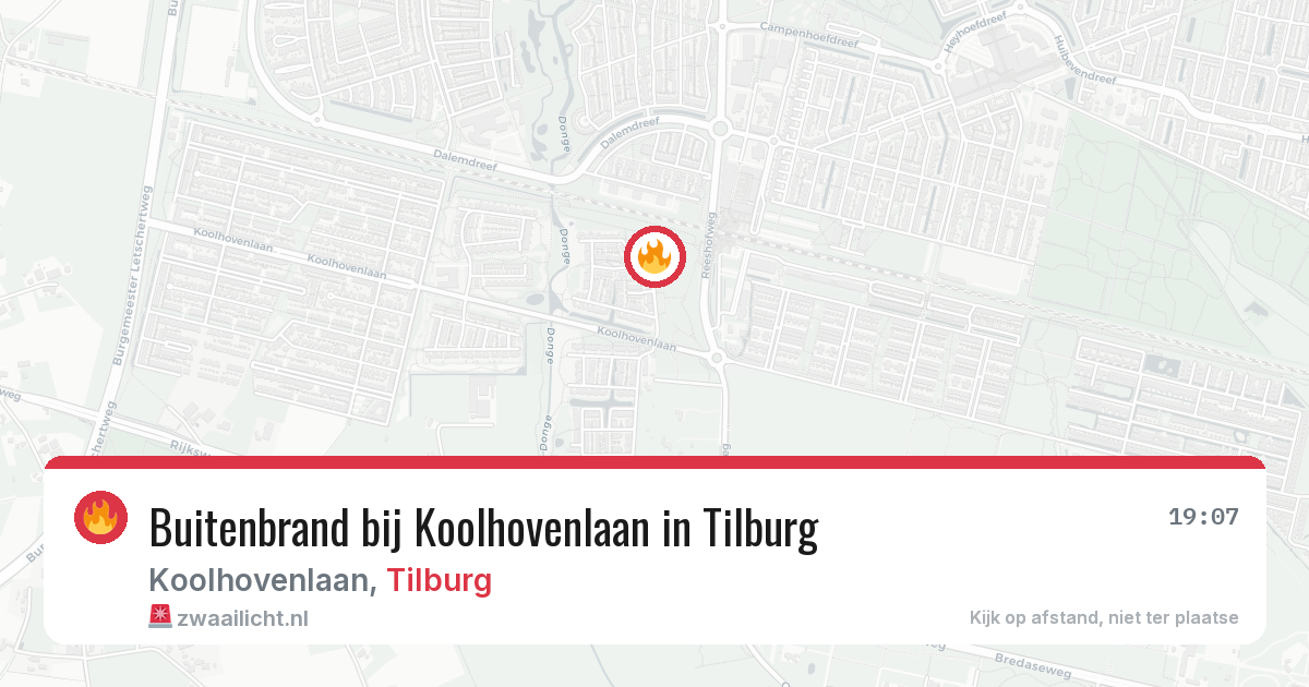 Buitenbrand bij Koolhovenlaan in Tilburg — 8 apr 2026