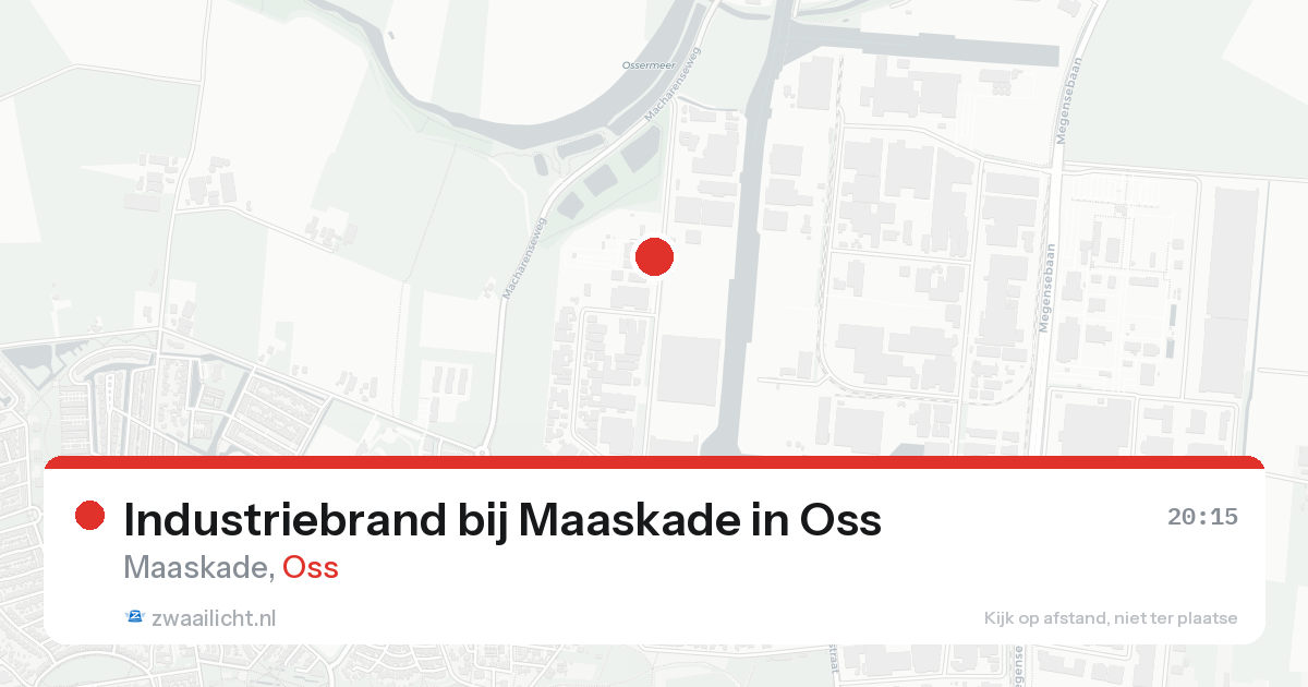 Industriebrand bij Maaskade in Oss — 24 aug 2026