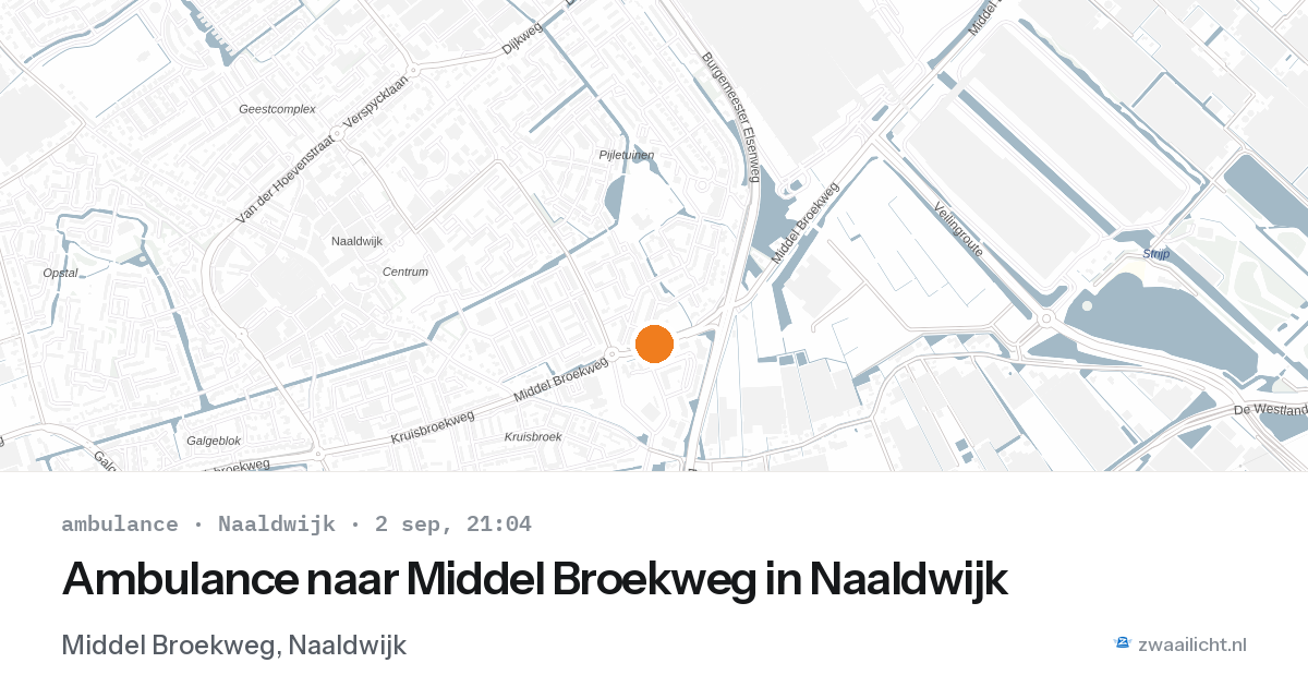 Ambulance naar Middel Broekweg in Naaldwijk — 2 sep 2026