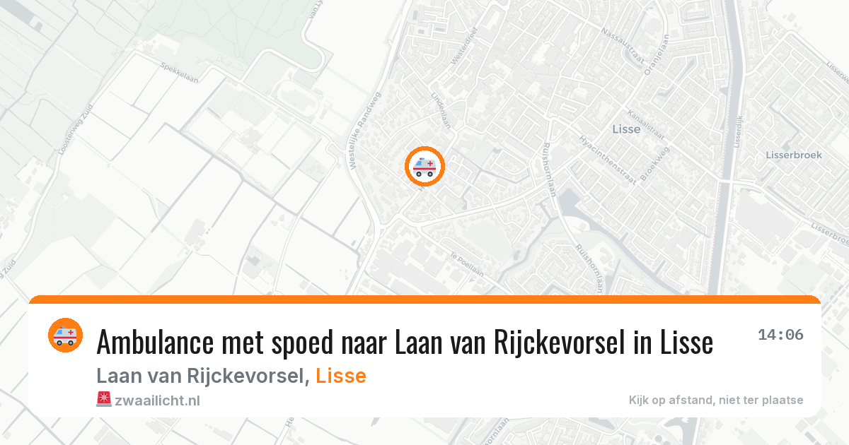 Ambulance met spoed naar Laan van Rijckevorsel in Lisse — 28 jul 2026