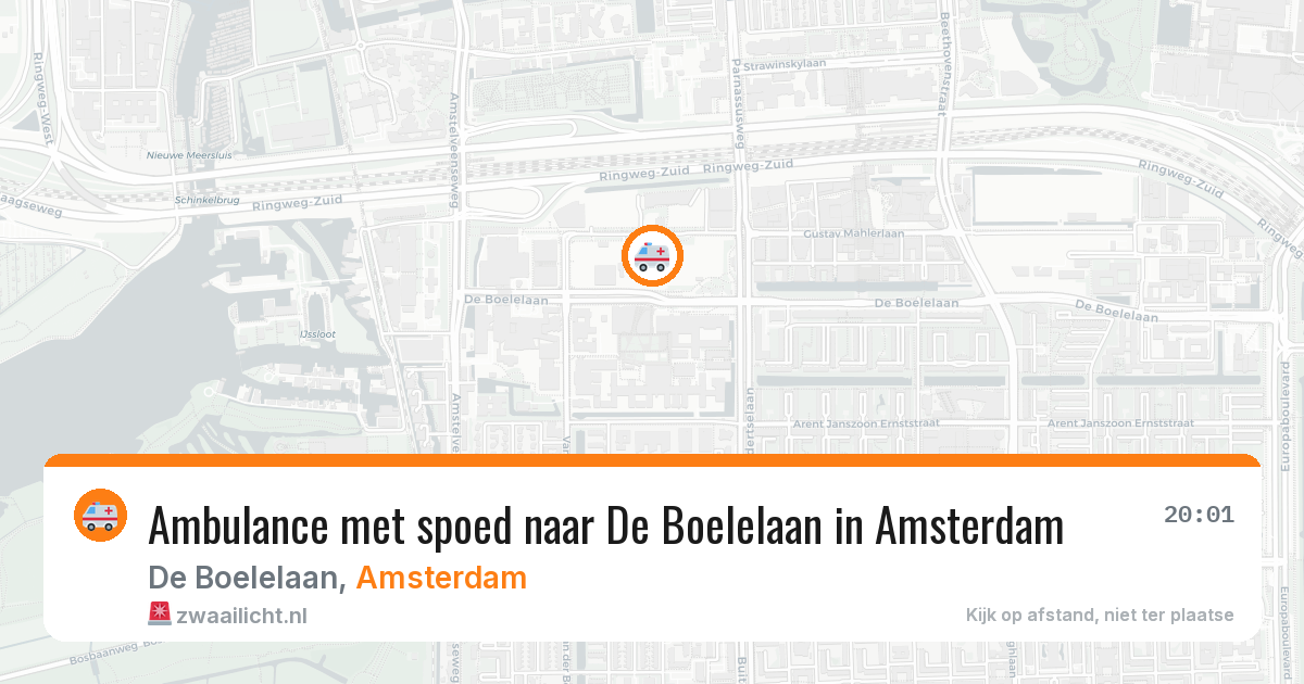 Ambulance met spoed naar De Boelelaan in Amsterdam — 11 mei 2026