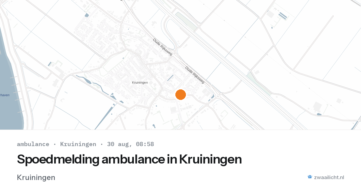 Spoedmelding ambulance in Kruiningen — 30 aug 2026