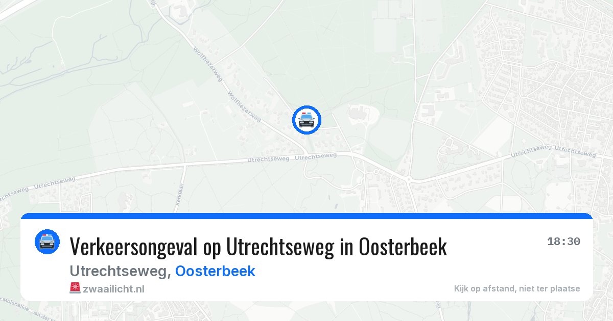 Verkeersongeval op Utrechtseweg in Oosterbeek — 11 feb 2026
