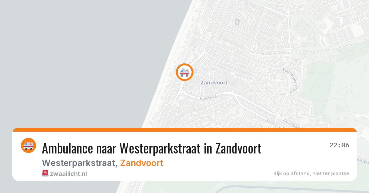 Ambulance naar Westerparkstraat in Zandvoort — 28 jul 2026