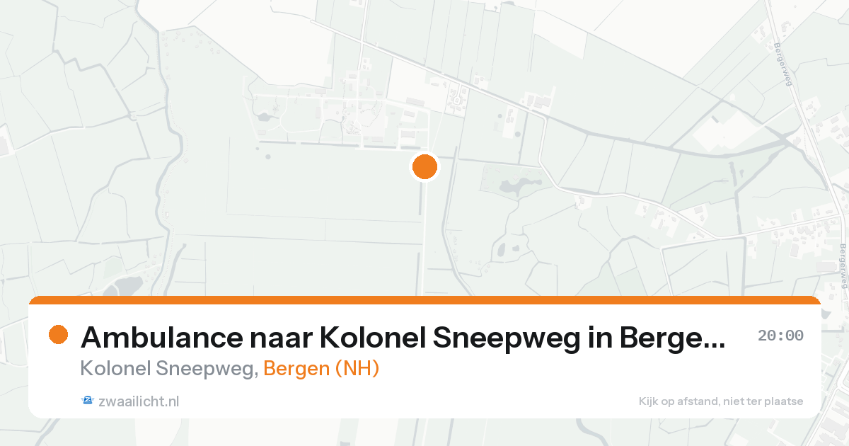 Ambulance naar Kolonel Sneepweg in Bergen (NH) — 12 aug 2026