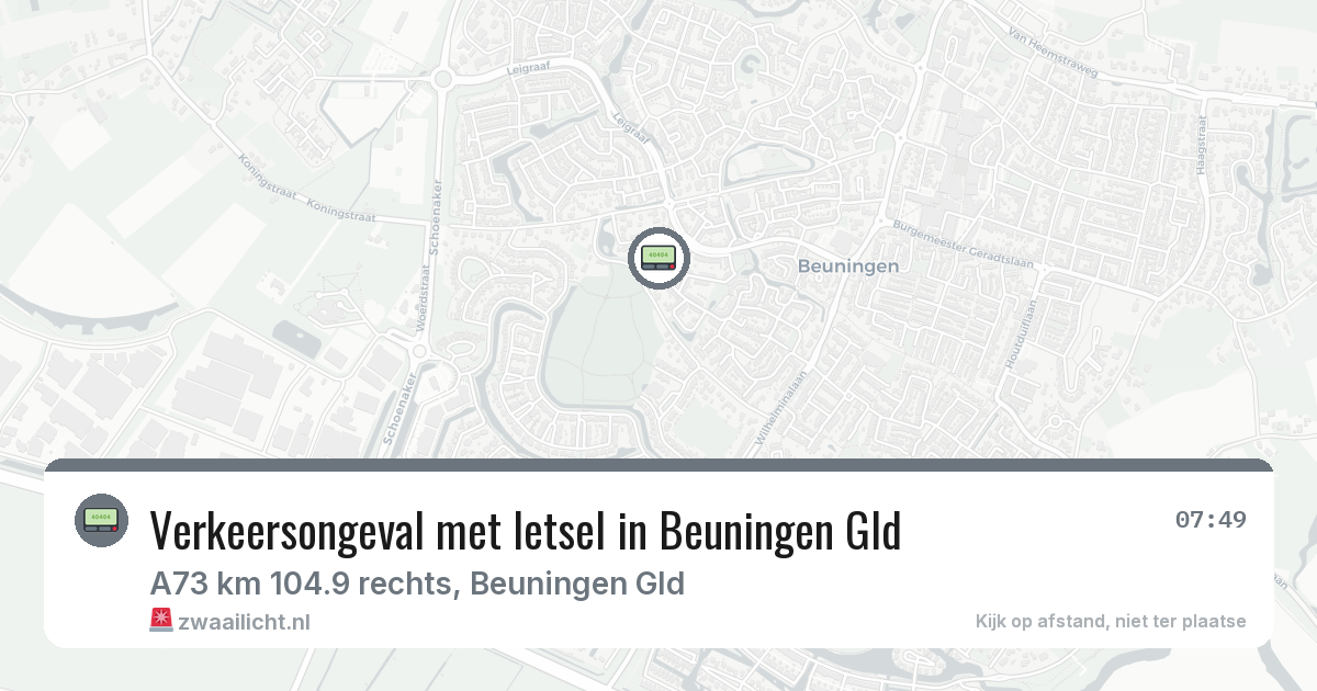 Verkeersongeval met letsel in Beuningen Gld — 17 mrt 2026