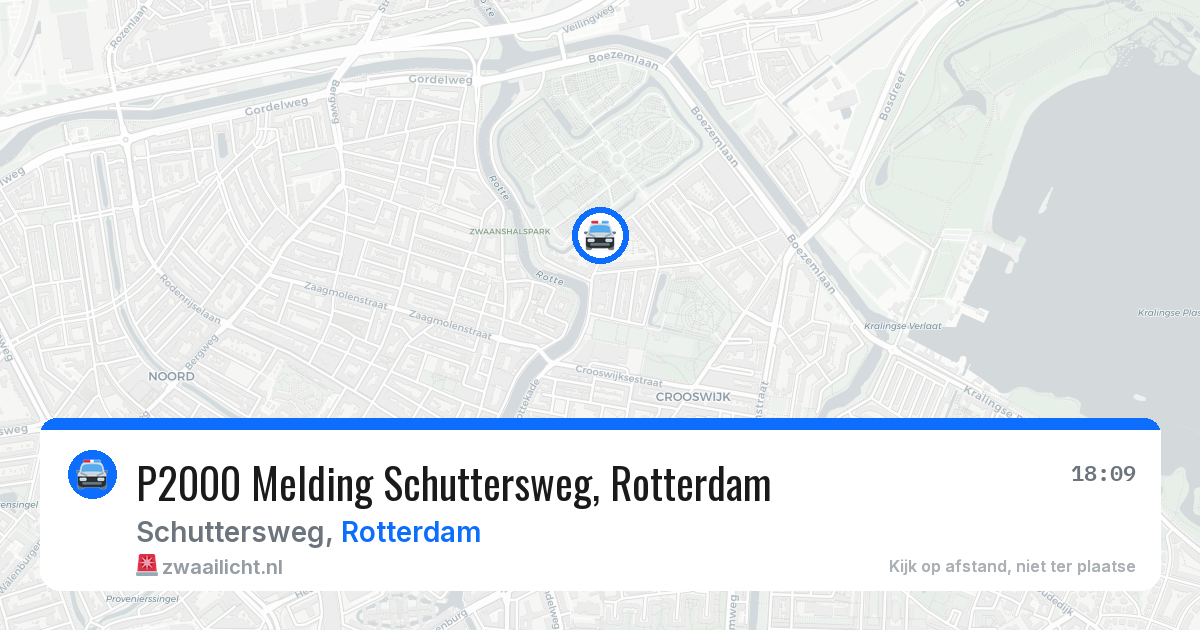 P2000 Melding Schuttersweg, Rotterdam — 13 mrt 2026