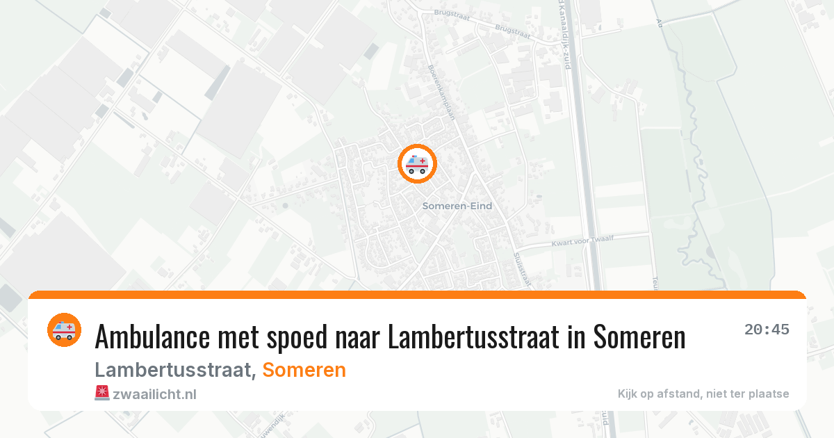 Ambulance met spoed naar Lambertusstraat in Someren — 10 jun 2026