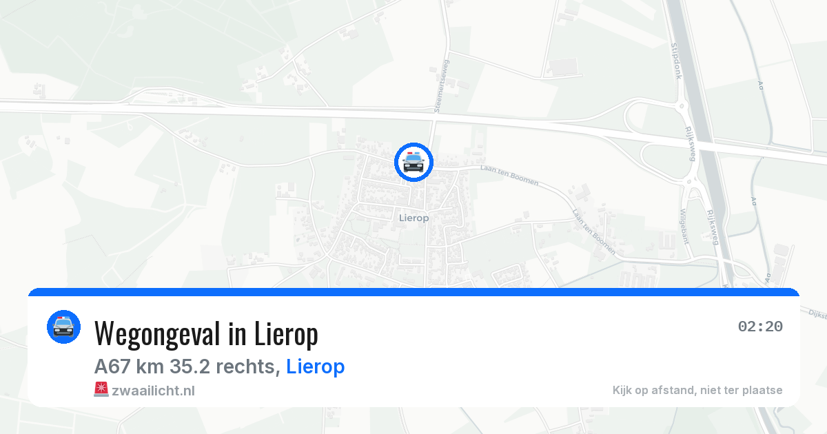 Wegongeval in Lierop — 31 mei 2026