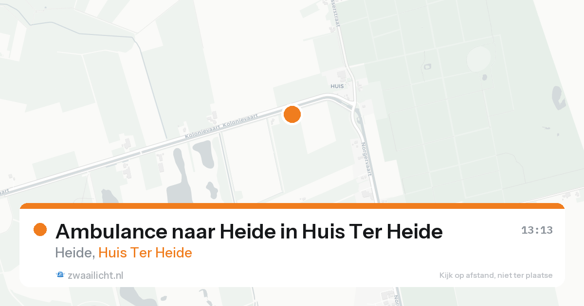 Ambulance naar Heide in Huis Ter Heide — 15 aug 2026
