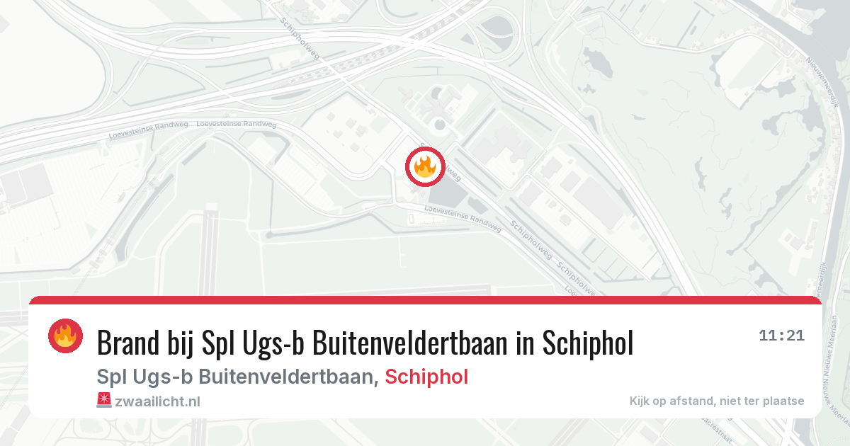 Brand bij Spl Ugs-b Buitenveldertbaan in Schiphol — 8 apr 2026