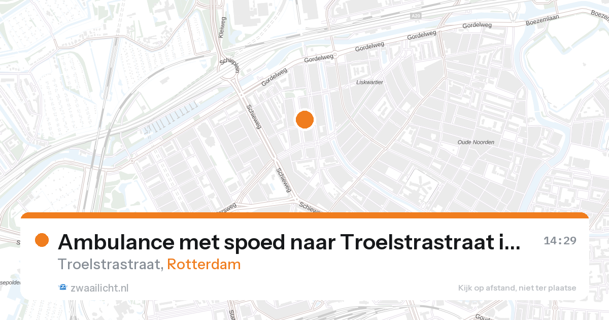 Ambulance met spoed naar Troelstrastraat in Rotterdam — 28 aug 2026