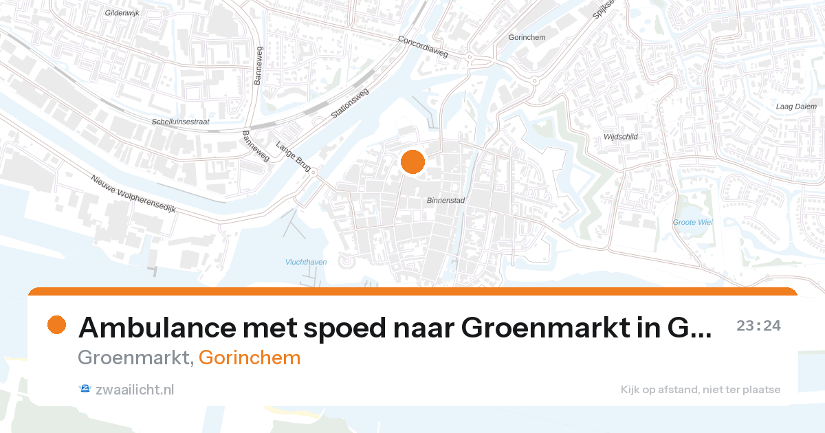 Ambulance met spoed naar Groenmarkt in Gorinchem — 26 aug 2026
