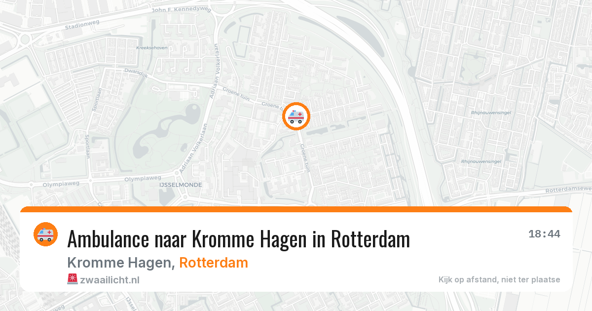 Ambulance naar Kromme Hagen in Rotterdam — 26 jun 2026