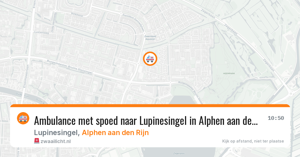 Ambulance met spoed naar Lupinesingel in Alphen aan den Rijn — 16 jun 2026