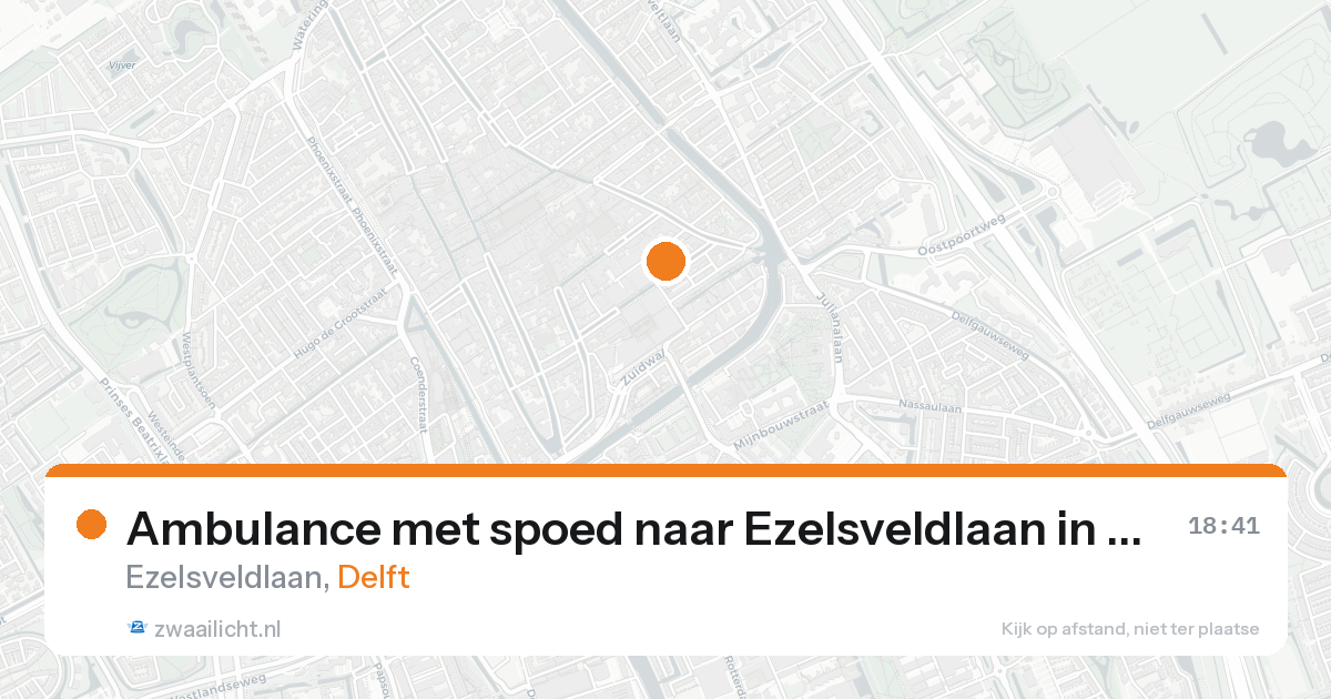 Ambulance met spoed naar Ezelsveldlaan in Delft — 17 mei 2026