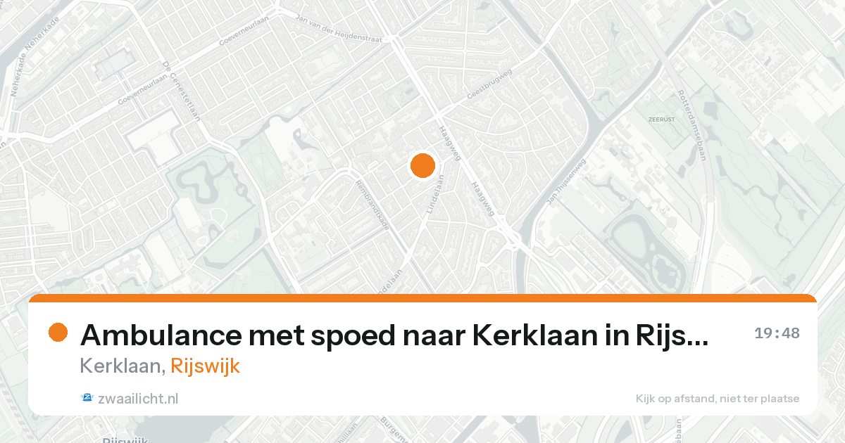 Ambulance met spoed naar Kerklaan in Rijswijk — 24 aug 2026