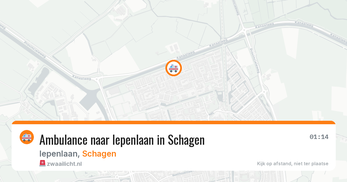 Ambulance naar Iepenlaan in Schagen — 15 mrt 2026