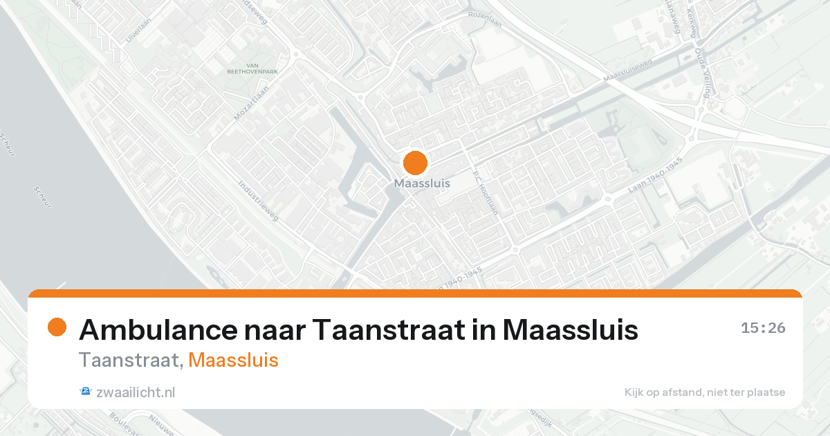 Ambulance naar Taanstraat in Maassluis — 23 aug 2026
