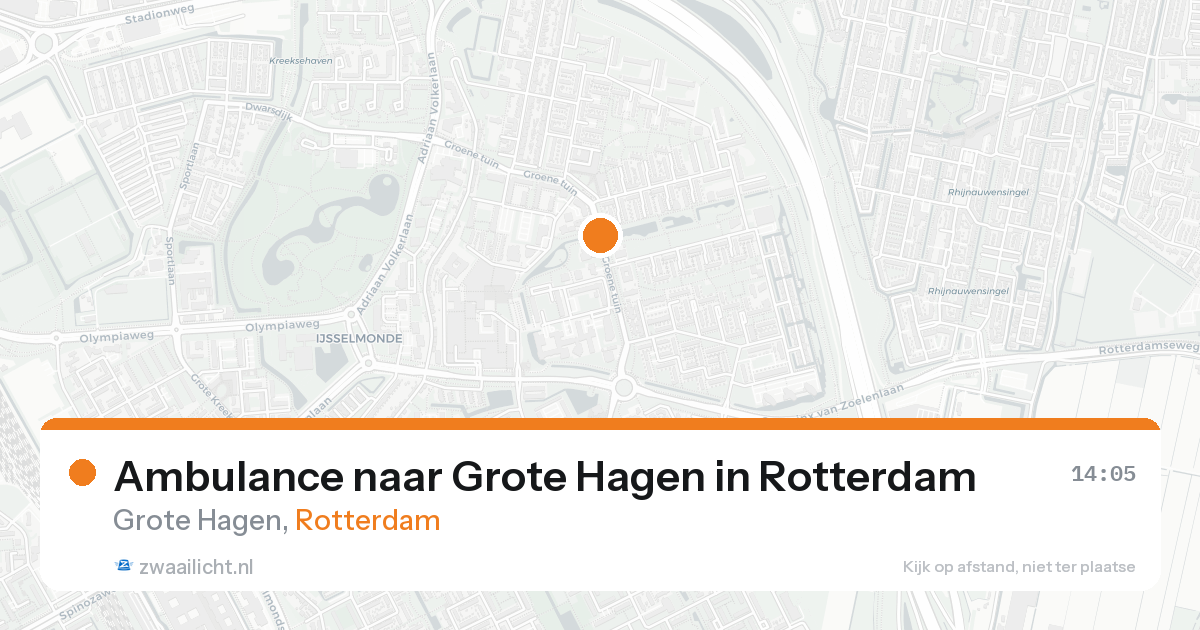 Ambulance naar Grote Hagen in Rotterdam — 30 jan 2026