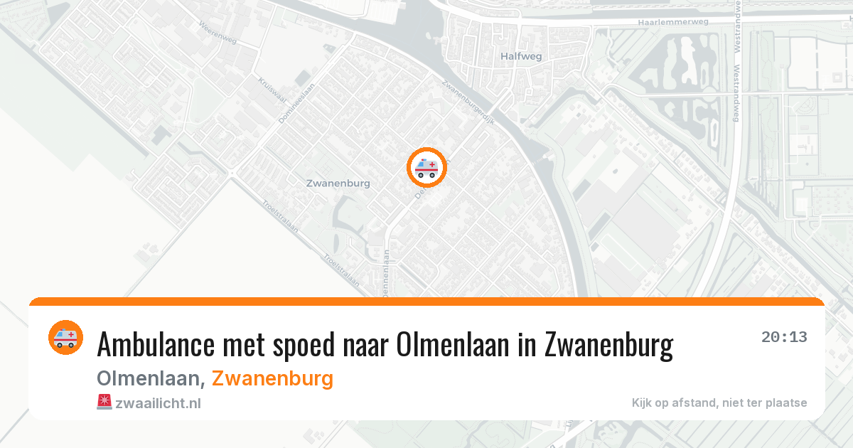 Ambulance met spoed naar Olmenlaan in Zwanenburg — 7 mei 2026